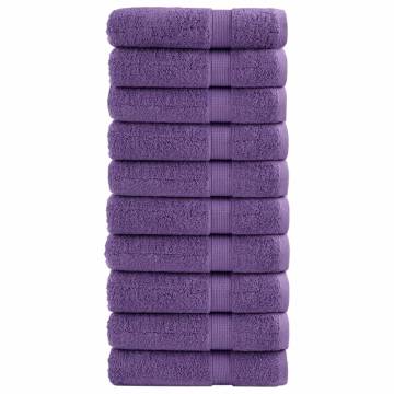 Premium Hand Towels SOLUND 10 pcs Purple - 50x100 cm