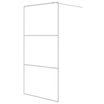 Walk-in Shower Wall White - 100x195 cm Clear ESG Glass