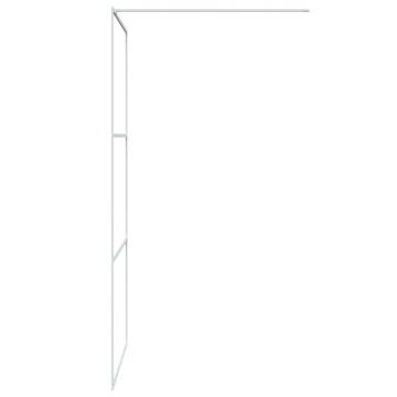 Walk-in Shower Wall White - 100x195 cm Clear ESG Glass