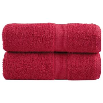 Premium Soap Towels SOLUND - 2pcs Red 30x30 cm 600 gsm