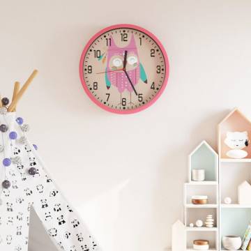 Elegant Pink Wall Clock Ø25.5 cm - Silent & Precise