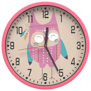 Elegant Pink Wall Clock Ø25.5 cm - Silent & Precise