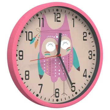 Elegant Pink Wall Clock Ø25.5 cm - Silent & Precise