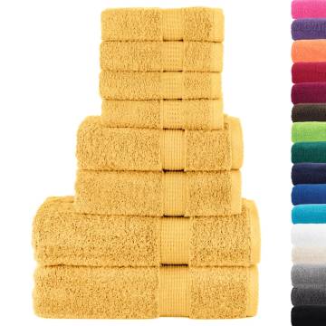 8 Piece Premium Towel Set SOLUND Gold - Soft & Absorbent