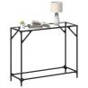 Stylish Console Table with Glass Top - 98x35x81 cm Steel