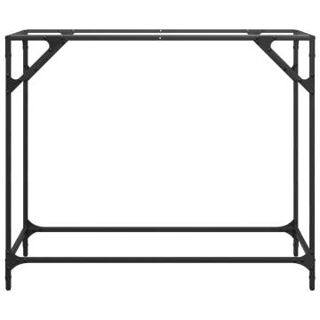 Stylish Console Table with Glass Top - 98x35x81 cm Steel