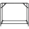 Stylish Console Table with Glass Top - 98x35x81 cm Steel