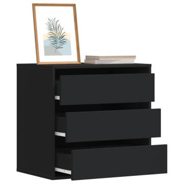 Corner Chest of Drawers Black | Durable Engineered Wood Furniture