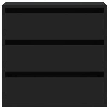 Corner Chest of Drawers Black | Durable Engineered Wood Furniture