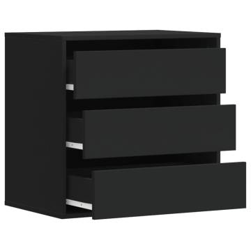 Corner Chest of Drawers Black | Durable Engineered Wood Furniture