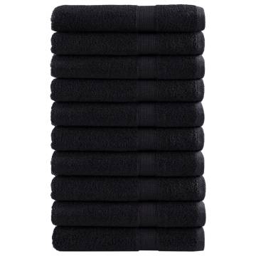 Premium Black Towels SOLUND - 10 pcs 100x200 cm 600 gsm