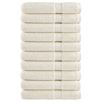 Premium SOLUND Towels 10 pcs Cream 100x200 cm - 600 gsm