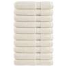 Premium SOLUND Towels 10 pcs Cream 100x200 cm - 600 gsm