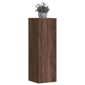 Brown Oak Plant Stands - 2 pcs, 33x33x100 cm | Durable Display