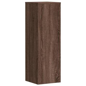 Brown Oak Plant Stands - 2 pcs, 33x33x100 cm | Durable Display