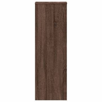 Brown Oak Plant Stands - 2 pcs, 33x33x100 cm | Durable Display