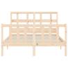 Solid Wood Bed Frame with Headboard 120x200 cm - Hipomarket