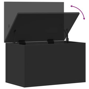 Storage Box Black 60x35x35 cm | Engineered Wood - HipoMarket