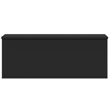 Storage Box Black 90x35x35 cm | Durable Engineered Wood