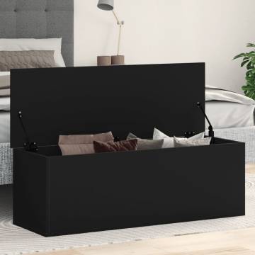 Storage Box Black - 102x35x35 cm Engineered Wood | HipoMarket